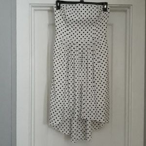 White house Black market strapless hi low dress